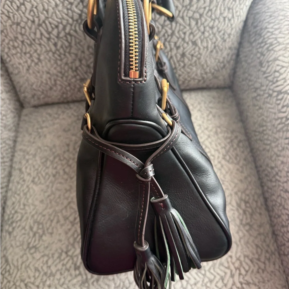 Dooney & better Bourke Forentine Domed Buckle Satchel Black Leather - Picture 8 of 8